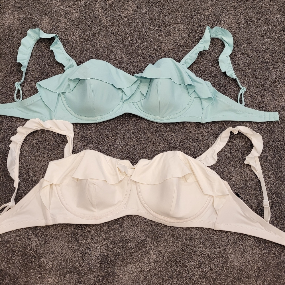 J. Crew Ruffle Bikini Top Bundle | 34D